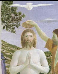 Le Baptême du Christ, 1450 (détail)